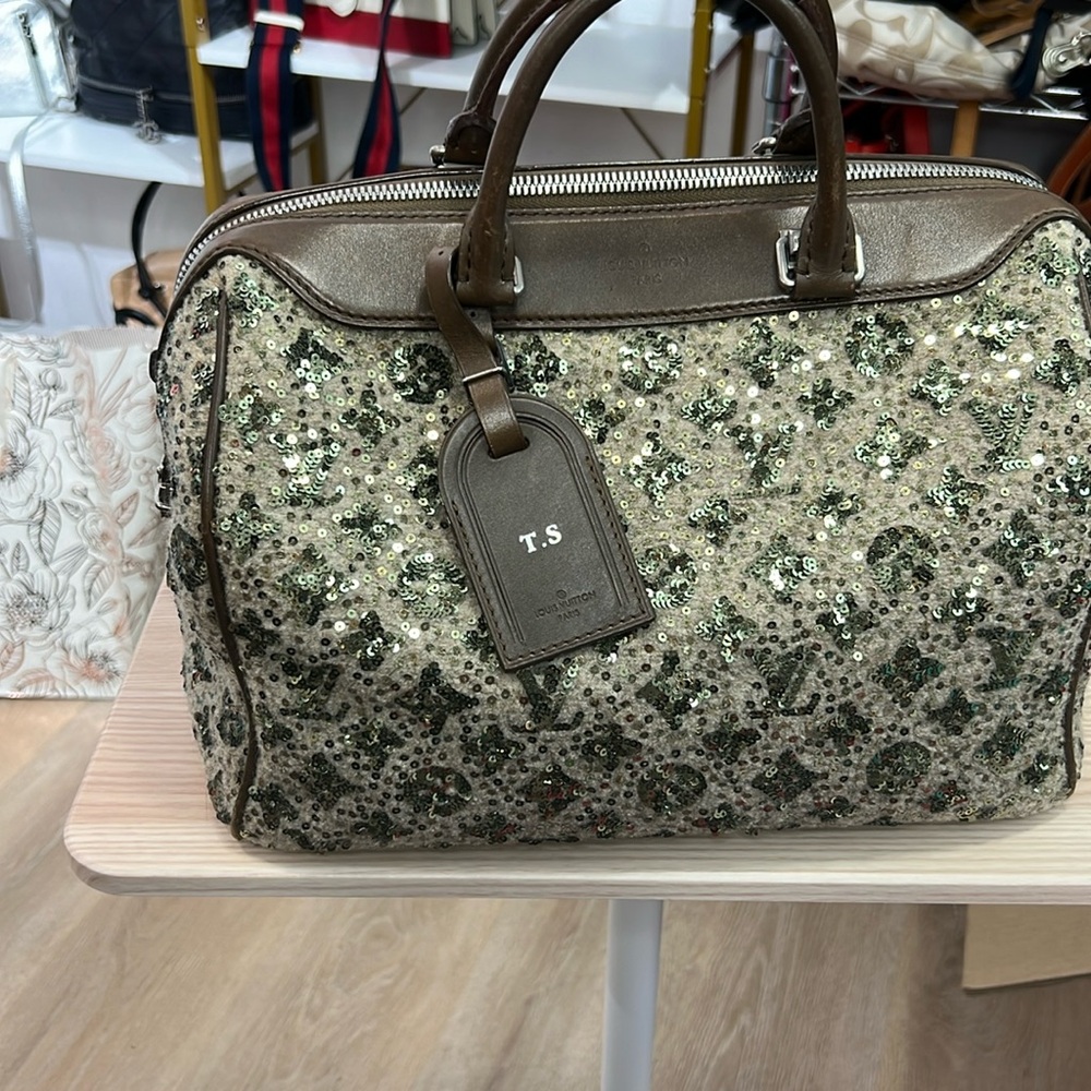 LOUIS VUITTON Limited Edition Khaki Monogram Sunshine Express Speedy Bag